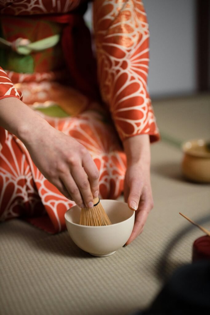 japanese matcha whisking